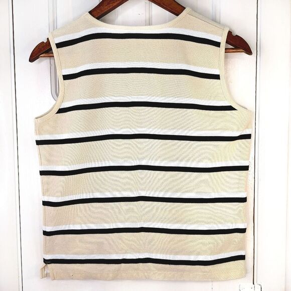Hasting & Smith Striped Knit Sleeveless Tank Top Sz M - Picture 4 of 10